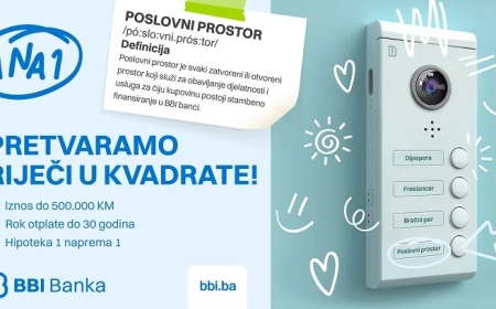 Stambeno finansiranje do 500.000 KM uz hipoteku 1:1