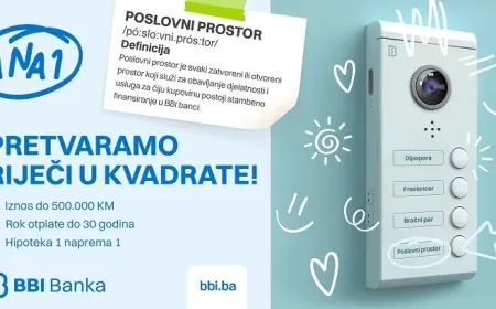 Stambeno finansiranje do 500.000 KM uz hipoteku 1:1