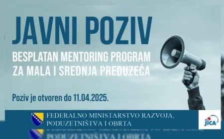 Javni poziv za bespovratna sredstva 2025: Podrška privrednicima u FBiH