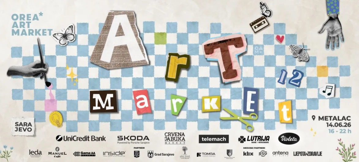 Plakat 12. OREA Art Marketa, 14. juni 2026. na Metalcu u Sarajevu